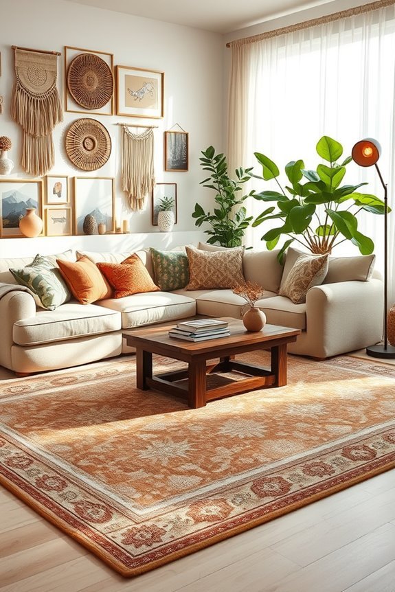 cozy bohemian living room