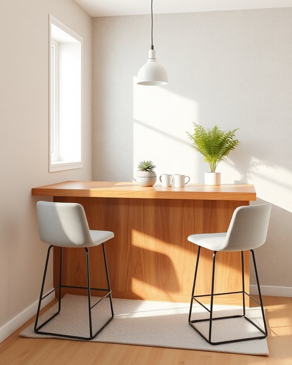 cozy breakfast bar addition