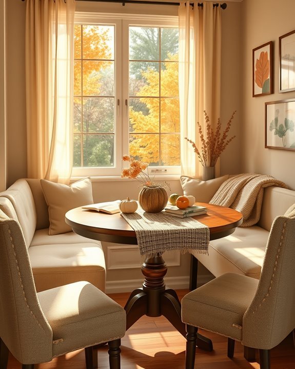 cozy breakfast nook design
