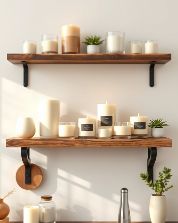 cozy candle display arrangements