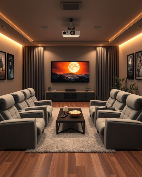 cozy cinematic basement retreat