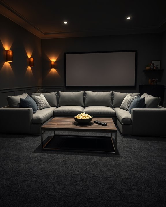 cozy cinematic movie room