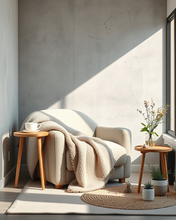 cozy concrete bedroom nooks