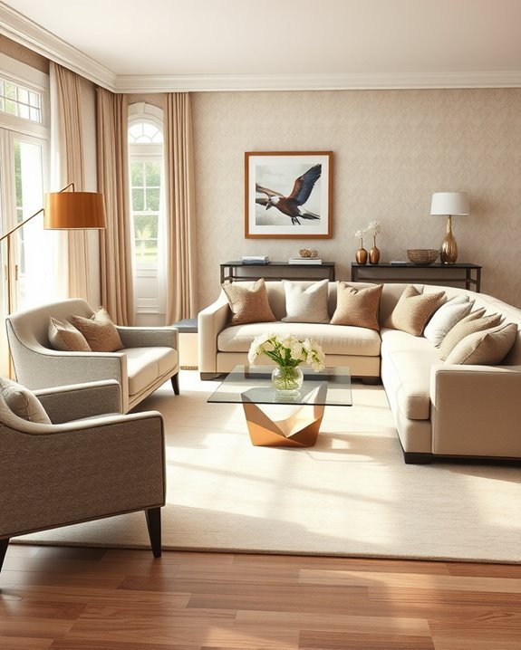 cozy conversational seating arrangement