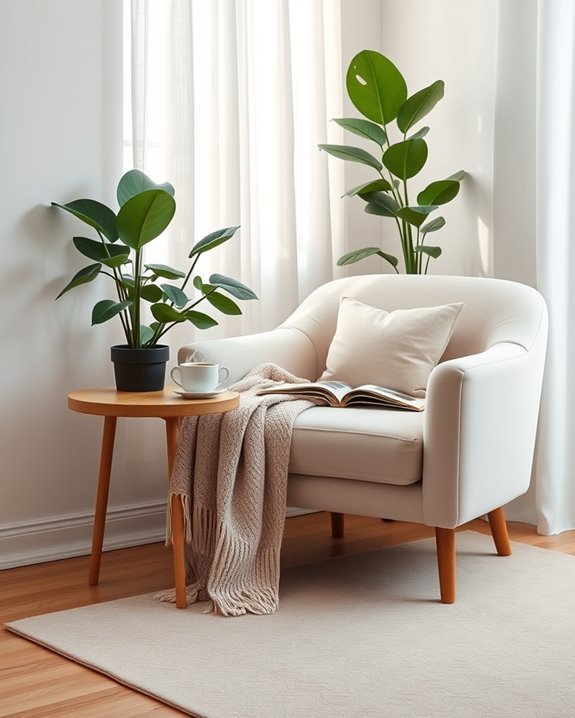 cozy corner reading nook