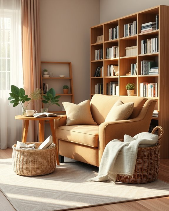 cozy corner reading nook