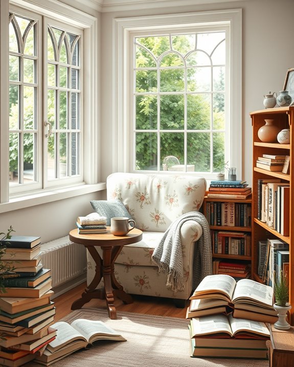 cozy cottage reading nook