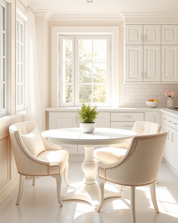 cozy cream and white nook