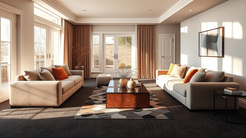 cozy dark carpet designs