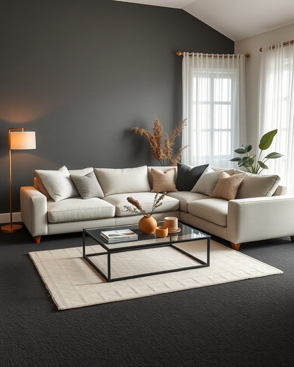 cozy dark carpet retreat