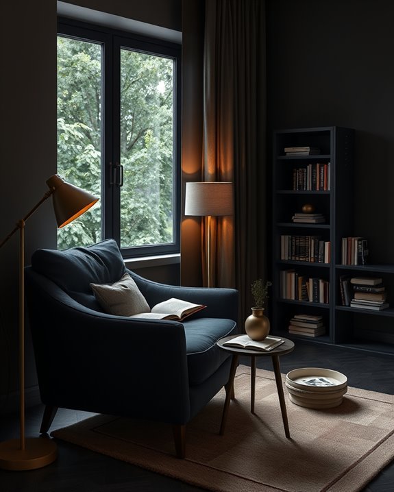 cozy dark reading retreat