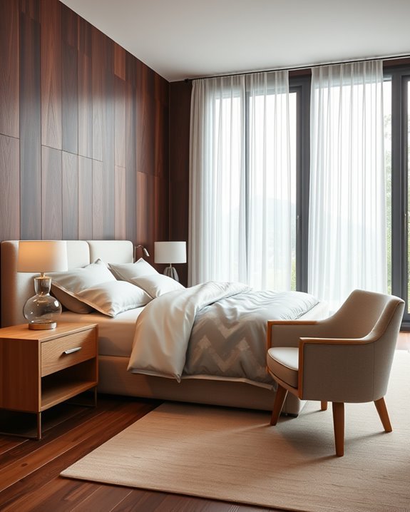 cozy dark wood accents