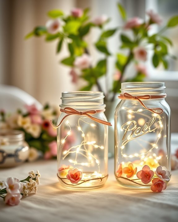 cozy easter mason jar lanterns