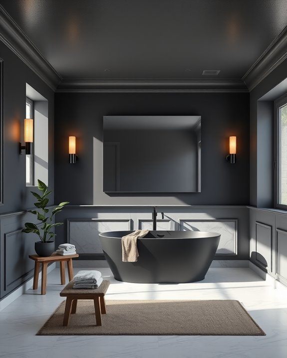 cozy elegant dark ceilings