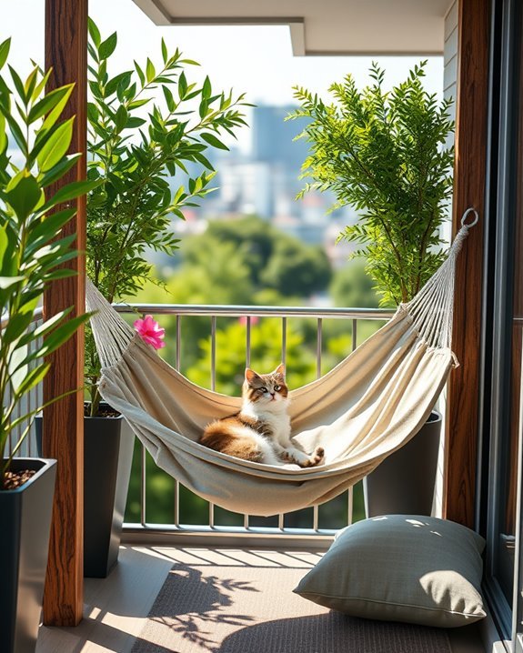 cozy elevated outdoor lounging