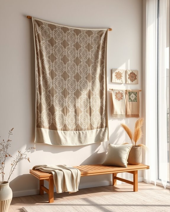 cozy fabric wall decor
