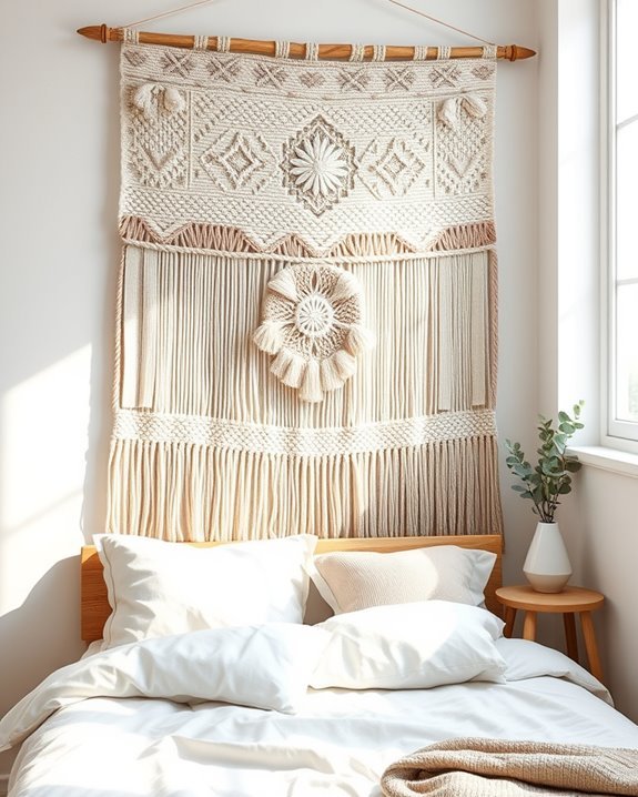 cozy fabric wall hanging