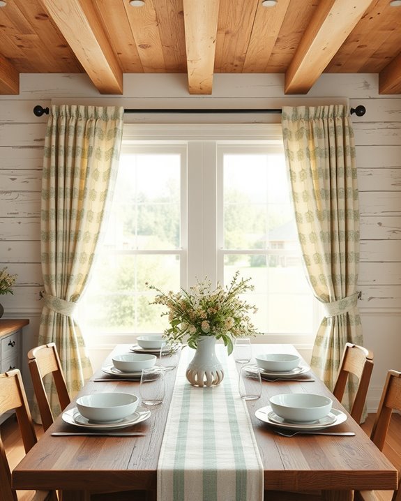 cozy farmhouse curtain choices