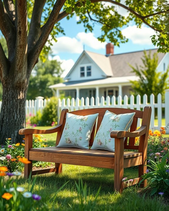 cozy farmhouse outdoor seating