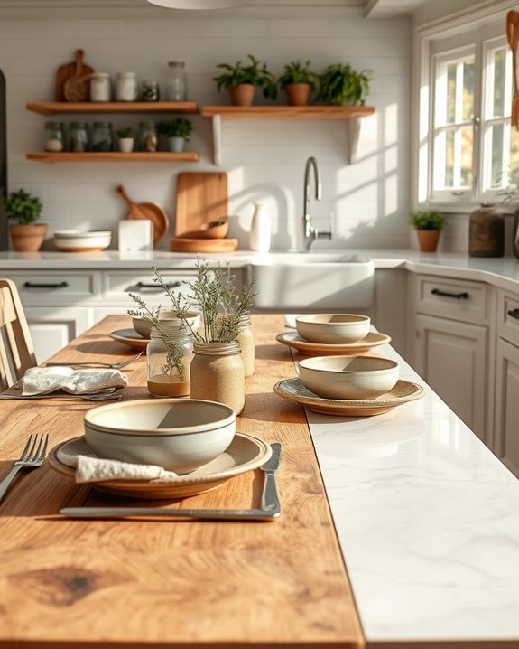cozy farmhouse tableware selection