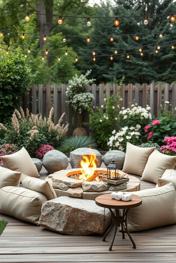 cozy fire pit gathering spot