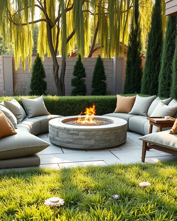 cozy fire pit retreat