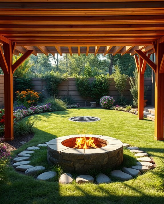 cozy fire pit retreat