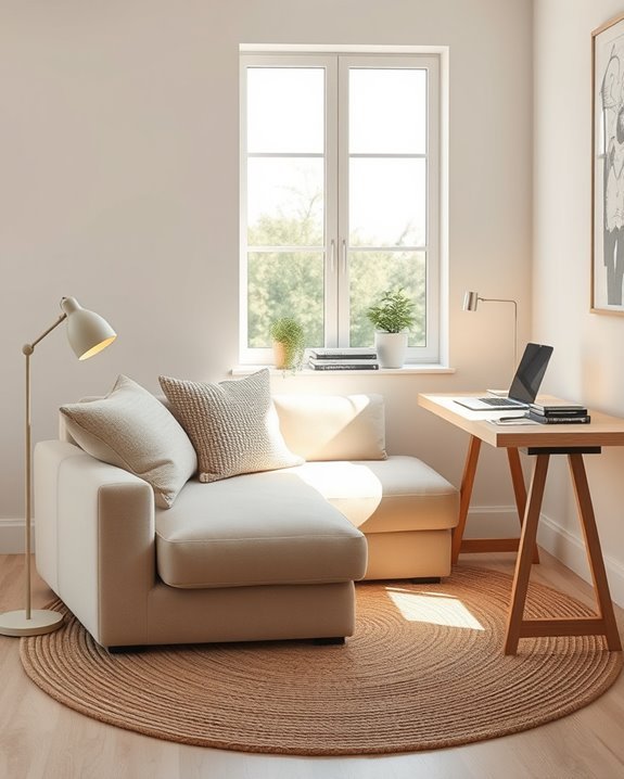 cozy functional reading nook