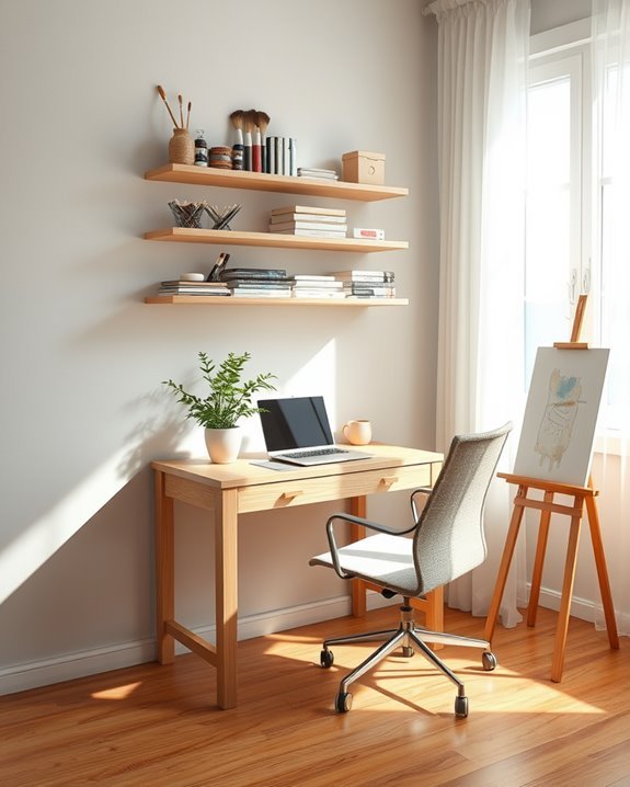 cozy functional workspace nook