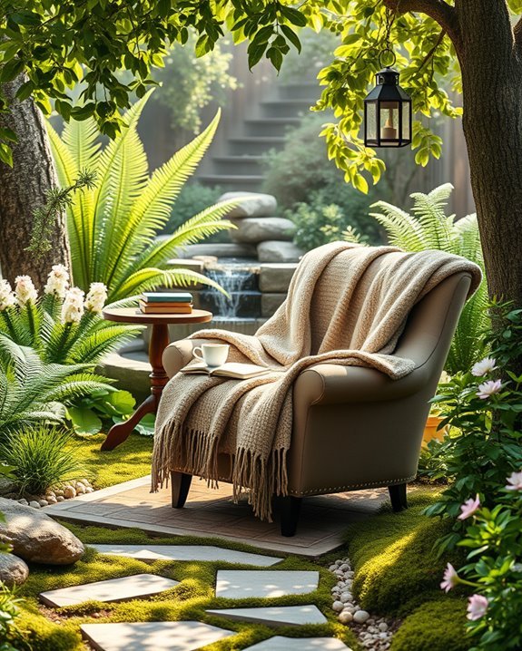 cozy garden reading retreat