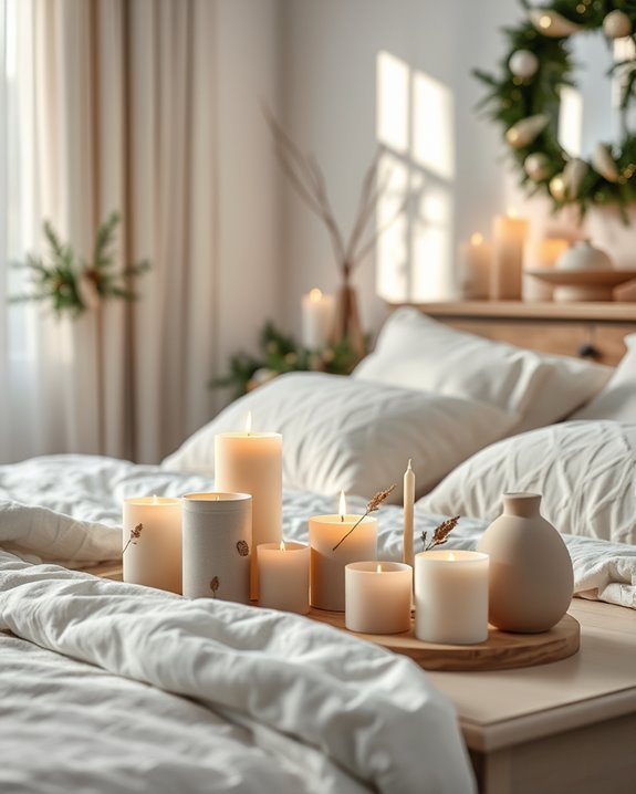 cozy holiday candle ambiance