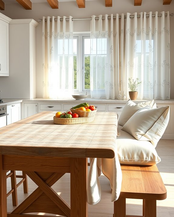 cozy kitchen textile enhancements