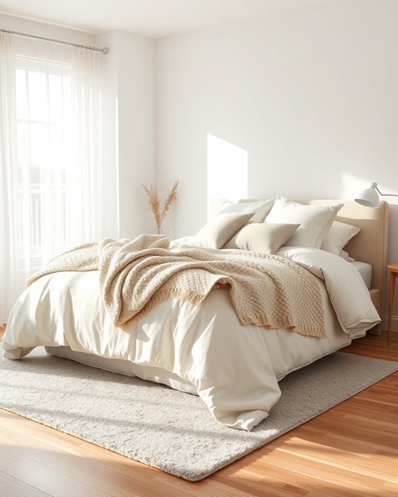 cozy layered throws and blankets