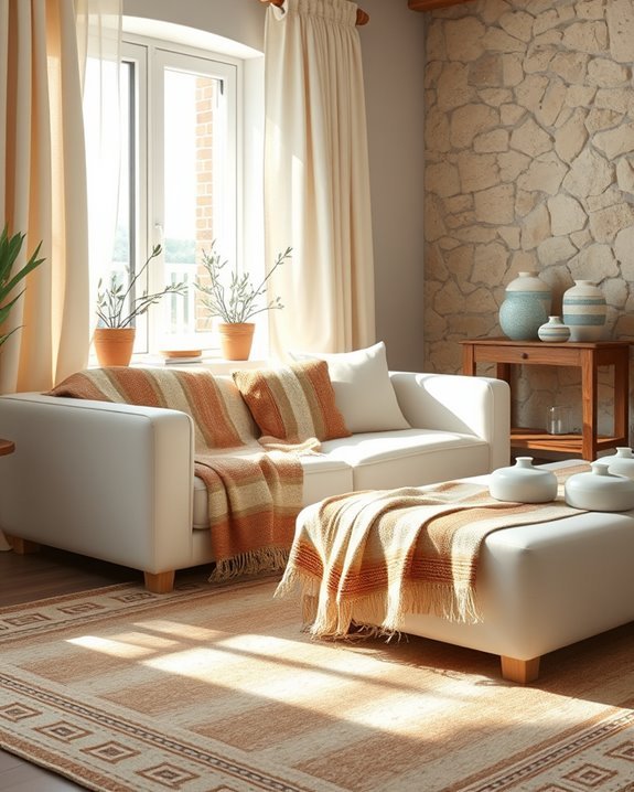 cozy mediterranean woven textiles