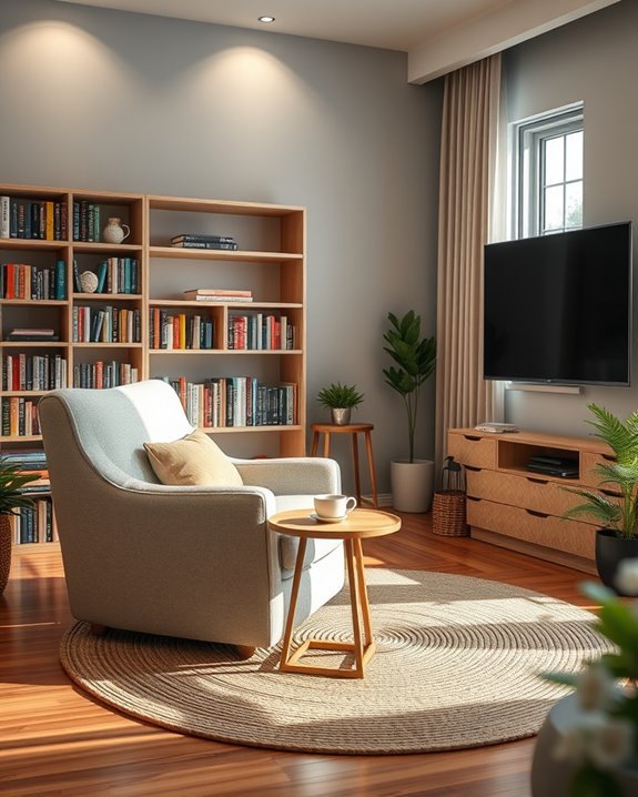cozy multifunctional media nook