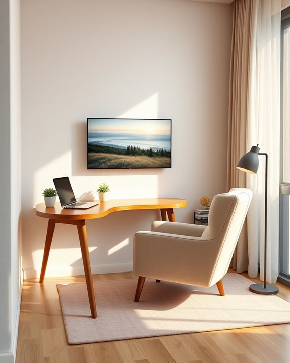 cozy multifunctional workspace setup