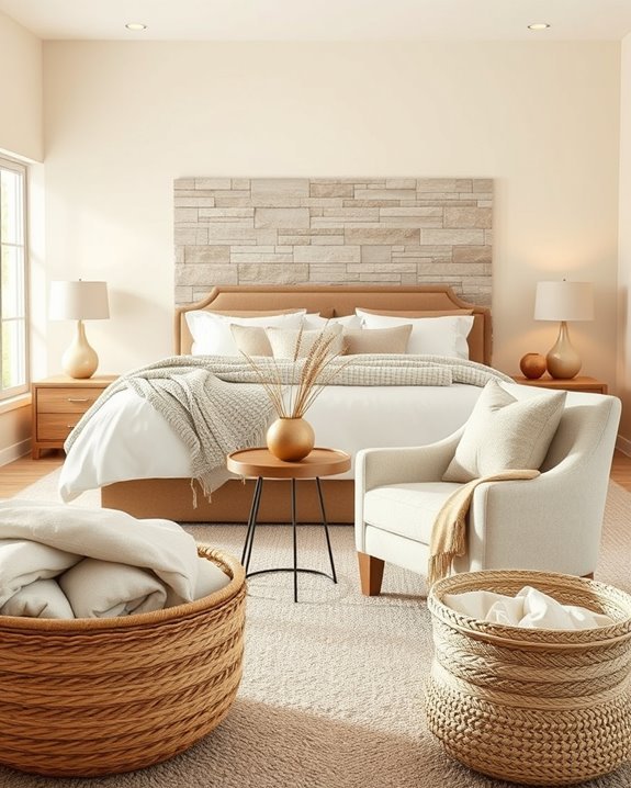 cozy natural stone accents