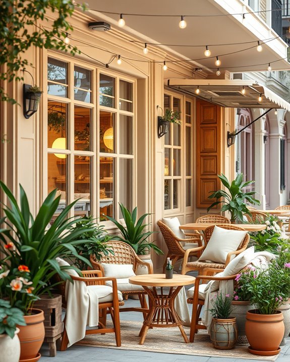 cozy outdoor caf retreats