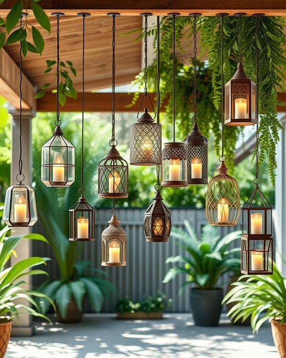 cozy outdoor candle ambiance