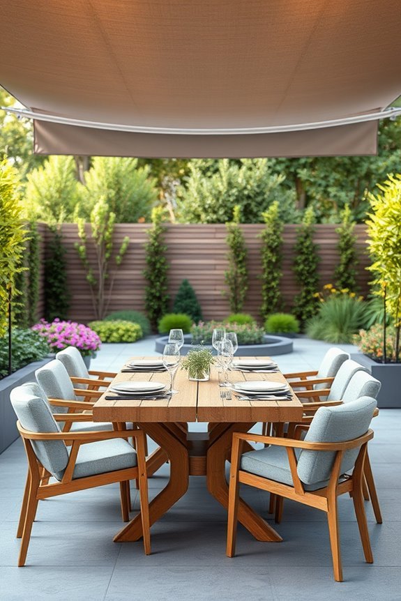 cozy outdoor dining area