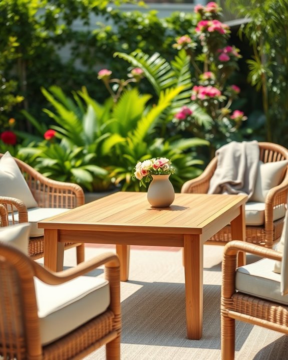 cozy outdoor gathering space