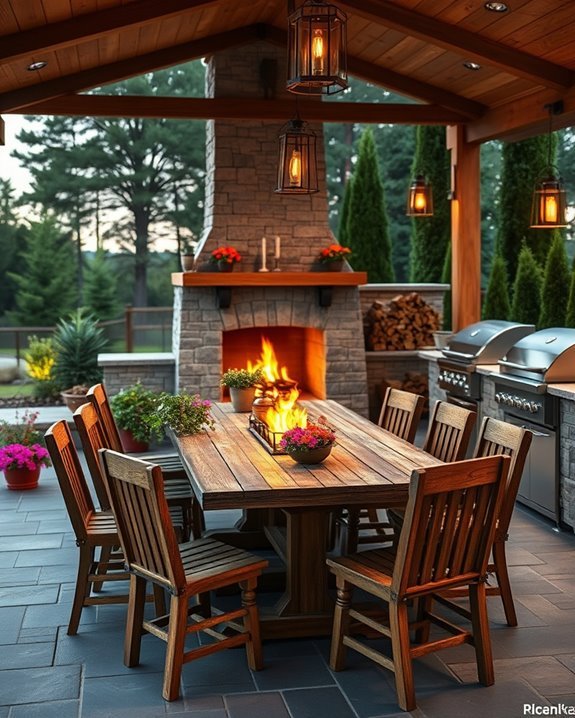 cozy outdoor gathering spot