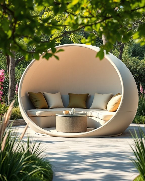 cozy outdoor retreat seating
