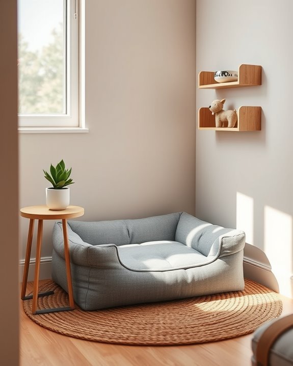 cozy pet retreat area