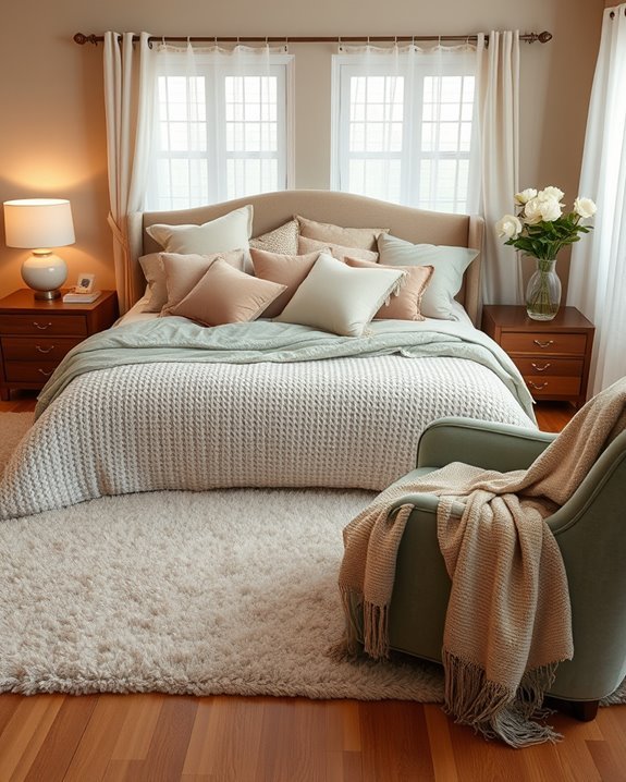 cozy plush bedding layers