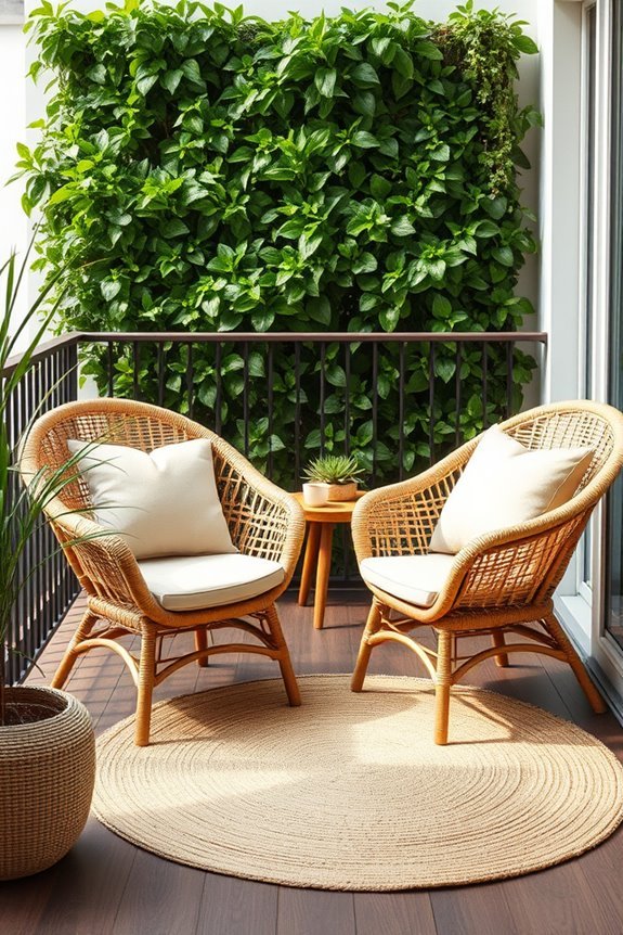 cozy rattan chairs and cushions