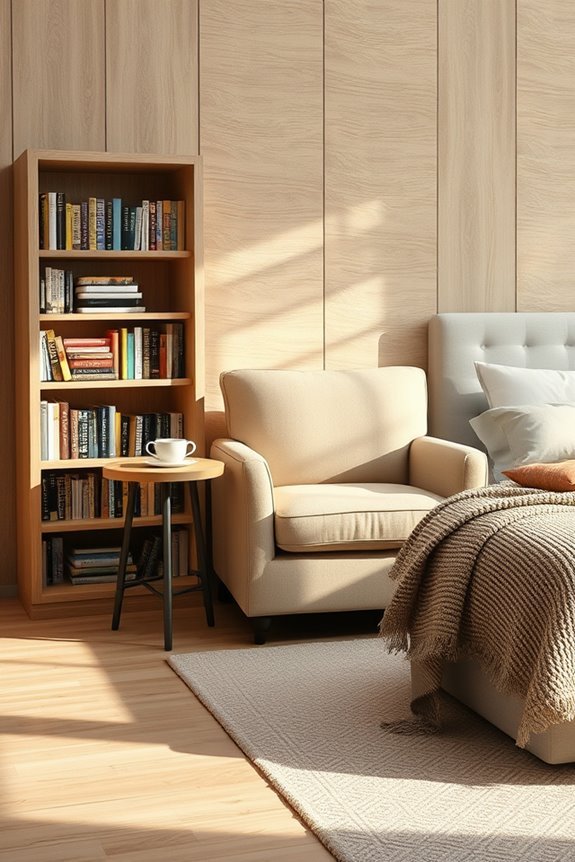 cozy reading corner setup