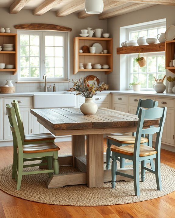 cozy reclaimed wood tables