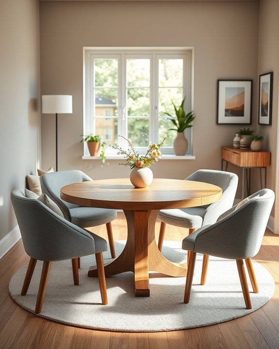 cozy round table nook