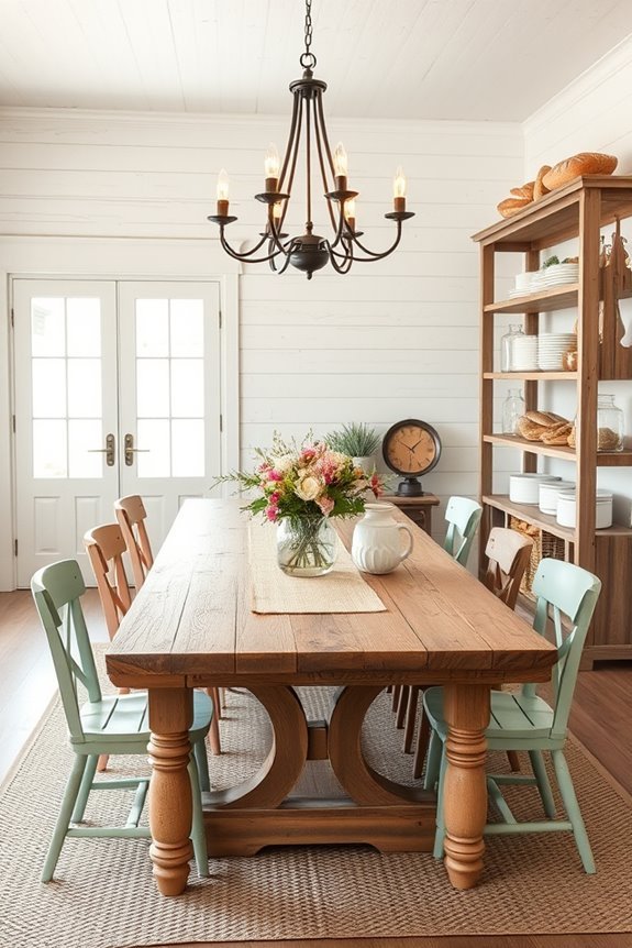 cozy rustic farmhouse dining